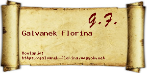 Galvanek Florina névjegykártya